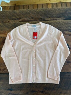 Pure Collection Light Pastel pink cashmere cardigan